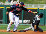 Seattle Mariners v Cleveland Indians, GOODYEAR, AZ - MARCH 11: Dustin Ackley and Orlando Cabrera
