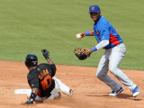 Chicago Cubs v San Francisco Giants, SCOTTSDALE, AZ - MARCH 01: Starlin Castro and Miguel Tejada