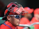 Florida Seminoles v Philadelphia Phillies, CLEARWATER, FL - FEBRUARY 24: Carlos Ruiz