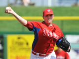 Florida Seminoles v Philadelphia Phillies, CLEARWATER, FL - FEBRUARY 24: Eddie Bonine