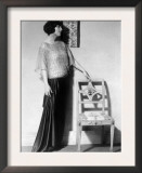 Dinner Gown with Black Skirt and Chiffon Blouse, 1922