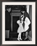 John F. Kennedy, Caroline Kennedy, Jacqueline Kennedy Holding John F. Kennedy Jr., January, 1961