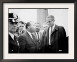 Martin Luther King Jr., and Malcolm X, Waiting for Press Conference, 1964