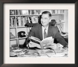 Ted Geisel Seated at Desk Covered with His Uniquely Humorous Children