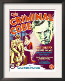 The Criminal Code, Phillips Holmes, Constance Cummings, Walter Huston on Window Card, 1931