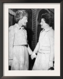First Lady Patricia Nixon Hold Hands with Second Lady Judy Agnew