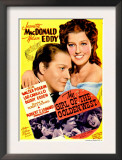 The Girl of the Golden West, Nelson Eddy, Jeanette Macdonald on Midget Window Card, 1938