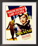 Desire, Gary Cooper, Marlene Dietrich on Midget Window Card, 1936