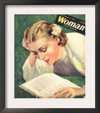 Woman, People Reading Books, Women Magazine, UK, 1942