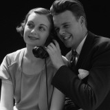 Buy Couple Holding Telephone Receiver, Both Listening To Conversation at AllPosters.com