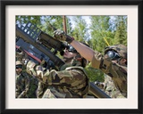 Soldier Operates a Missile Launcher While His Teammate Locates the Target