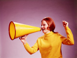 Cheerleader Holding Megaphone