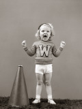 Girl Cheerleader With Megaphone