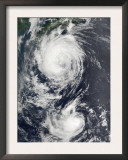 Two Typhoon Systems Approaching the Far East