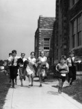 Children Running By School