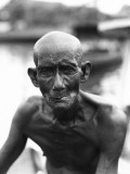 Elderly, Emaciated, Toothless Chinese Man in Hong Kong, Portrait