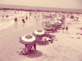 Buy Summer Beach Scene, People Relaxing on Sandy Shore, New Jersey at AllPosters.com