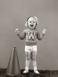 Girl Cheerleader With Megaphone