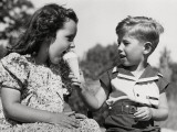 Sharing Ice-Cream Photographic Print