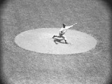 Baseball Pitcher Throwing Ball, Elevated View