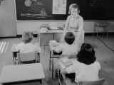 Teacher and Pupils (8-11) During Lesson