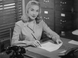 Office Worker Writing Letter