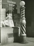 Striped Barber Pole Outside Shop