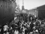 Ship Arriving in Dock, Manila, Philippines