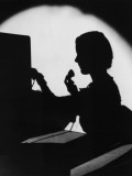 Silhouette of Switchboard Operator