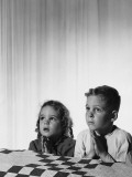 Girl and Boy Saying Bedtime Prayers