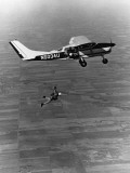Skydiver Jumping Out of Plane