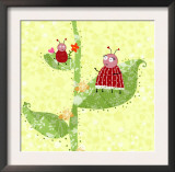 Two Ladybugs Perched on a Plant