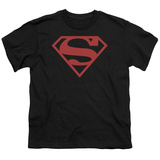 Youth: Superman-Red On Black Shield