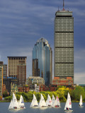 Mit Sailing Team Practicing in Charles River, Boston, Massachusetts, USA