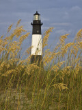 Lighthouse and Seaoats in Early Mooring, Tybee Island, Georgia, USA
