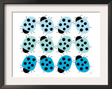 Blue Lady Bug Family