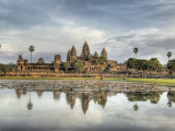 Panoramic View of Temple Ruins, Angkor Wat, Cambodia