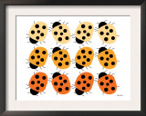 Orange Lady Bug Family