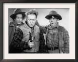 The Three Stooges in Western Garb for One of their Columbia Shorts, 1940s