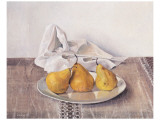 Three Pears On a Plate