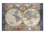 Buy Antique Map, New Map of the World, 1626 at AllPosters.com