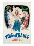 Buy Vins de France: Sante, Gaiete, Esperance at AllPosters.com