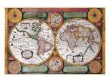Buy Antique Map, Terre Universelle, 1594 at AllPosters.com