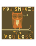 Snooze Loose Owls Art Print
