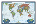 World Political Map, Decorator Style