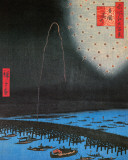 Buy Hiroshige - Fireworks At Ryogoku at AllPosters.com