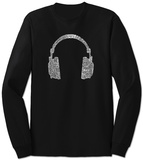 Long Sleeve: Headphones out of Different Music Genre's