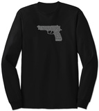 Long Sleeve: Gun created out of 2nd Amendment