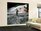 Buy US Astronaut James B. Irwin Saluting American Flag Next to Lunar Module During Apollo 15 Mission at AllPosters.com