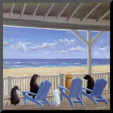 Dogs on Deck Chairs